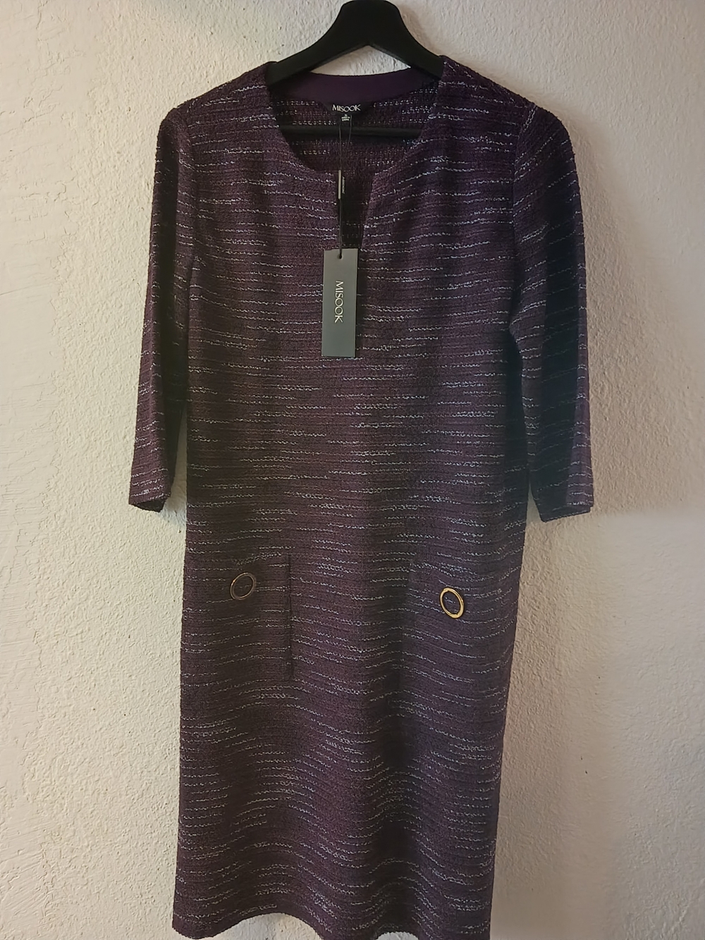 Misook Plum Textured Knit Women's Sweater - Picture 5 of 13